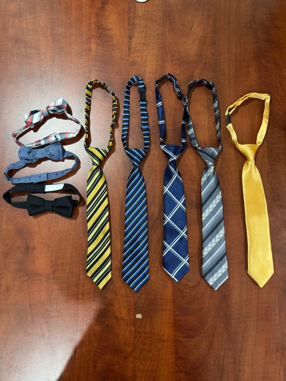 Kids Yellow Clip-On Tie - Classic Solid Style